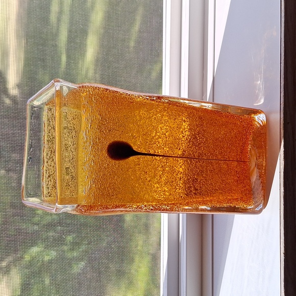 Other - #ADI Art glass vase Amber in colour